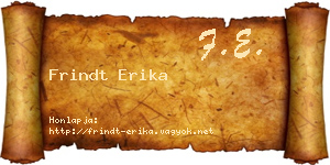 Frindt Erika névjegykártya
