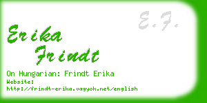 erika frindt business card